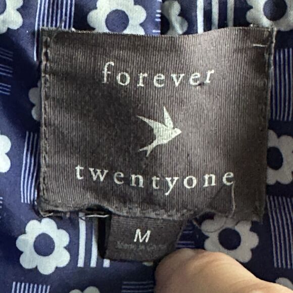 Forever 21 Women’s Big Button Purple Peacoat Size M Vtg Retro Coquette Babydoll - Picture 14 of 16